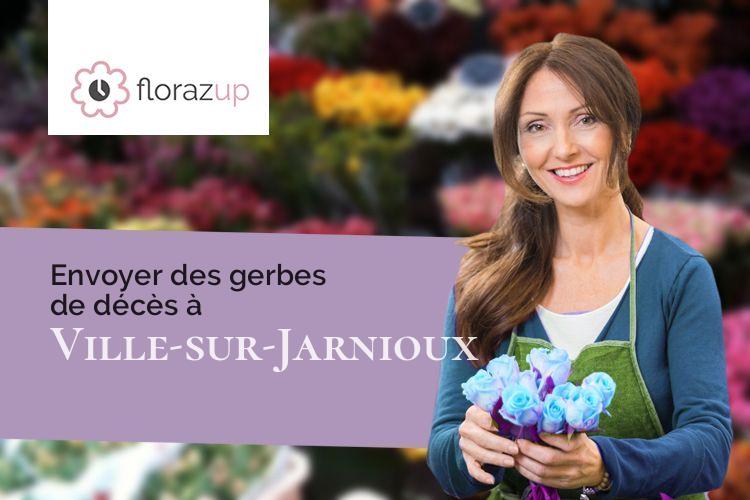 créations florales pour un enterrement à Ville-sur-Jarnioux (Rhône/69640)