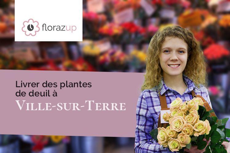 couronnes florales pour un deuil à Ville-sur-Terre (Aube/10200)