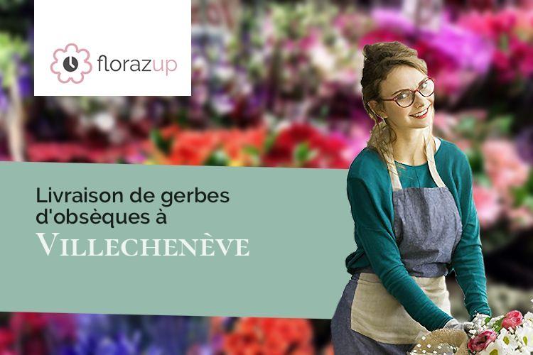 créations florales pour un enterrement à Villechenève (Rhône/69770)