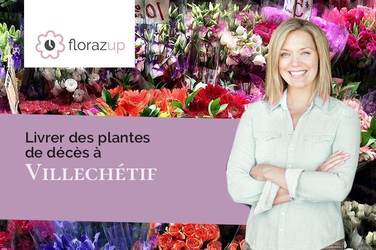 créations florales pour un décès à Villechétif (Aube/10410)