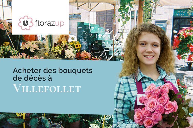 couronnes florales pour un enterrement à Villefollet (Deux-Sèvres/79170)