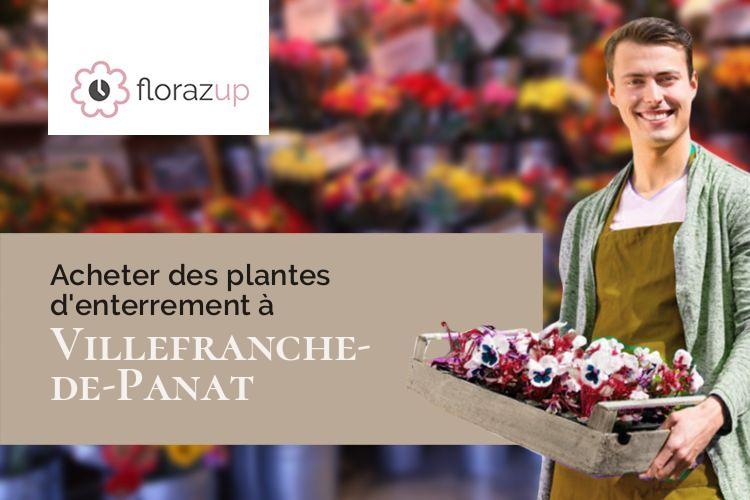 créations de fleurs pour un enterrement à Villefranche-de-Panat (Aveyron/12430)