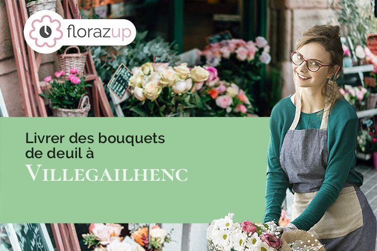 gerbes de fleurs pour un décès à Villegailhenc (Aude/11600)
