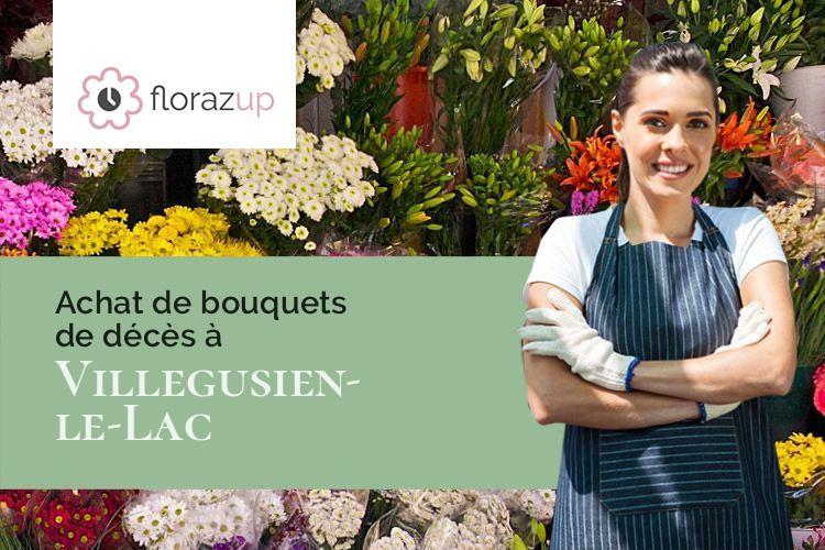 bouquets de fleurs pour des funérailles à Villegusien-le-Lac (Haute-Marne/52190)