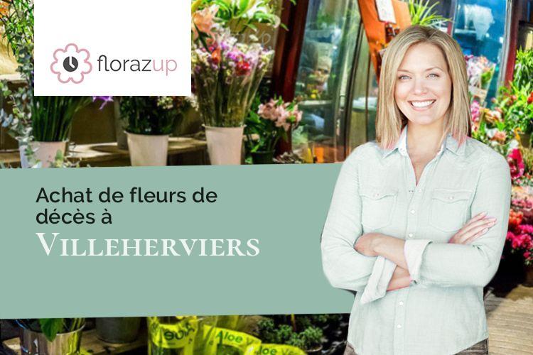 couronnes florales pour un enterrement à Villeherviers (Loir-et-Cher/41200)