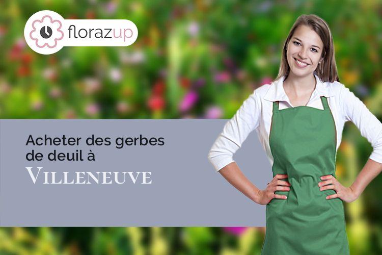 gerbes de fleurs pour un deuil à Villeneuve (Ain/01480)