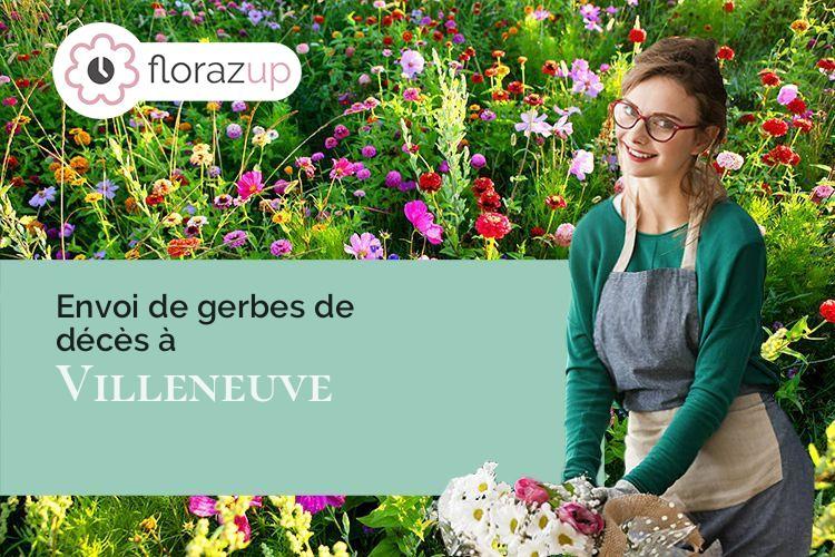 couronnes de fleurs pour un deuil à Villeneuve (Alpes-de-Haute-Provence/04180)