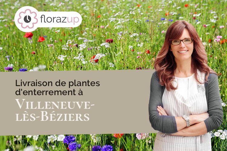 coeur de fleurs pour des obsèques à Villeneuve-lès-Béziers (Hérault/34420)
