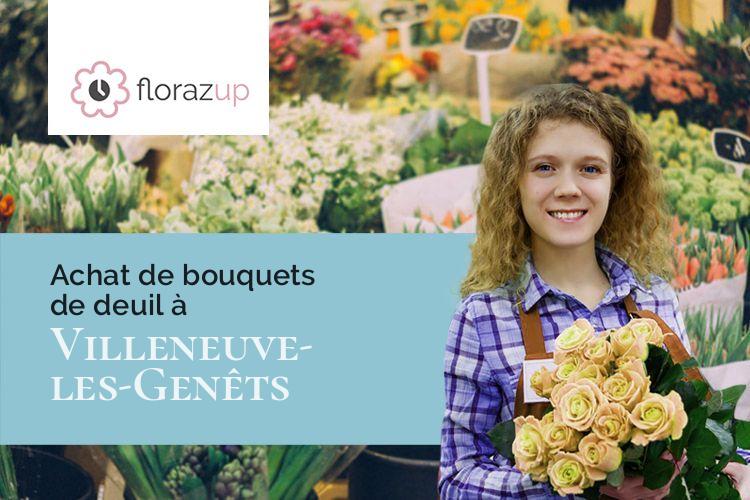 compositions de fleurs pour un décès à Villeneuve-les-Genêts (Yonne/89350)