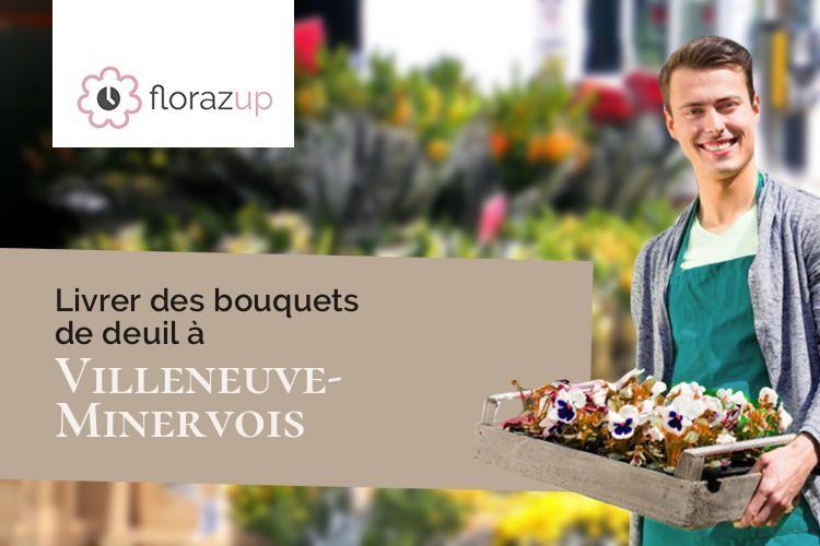 couronnes de fleurs pour un décès à Villeneuve-Minervois (Aude/11160)