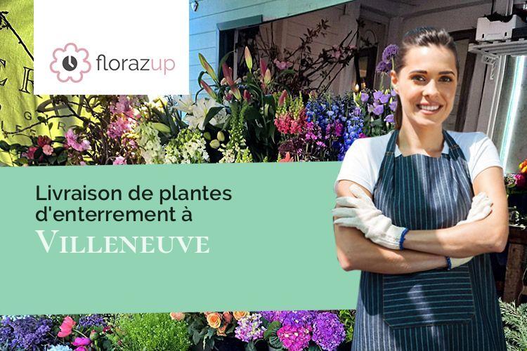 couronnes florales pour un enterrement à Villeneuve (Puy-de-Dôme/63340)