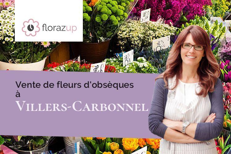 couronnes florales pour un décès à Villers-Carbonnel (Somme/80200)