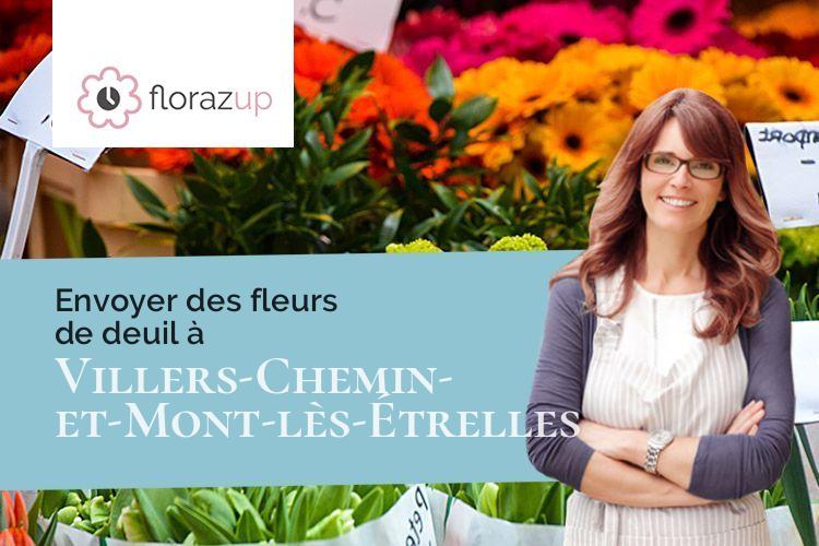 compositions florales pour un enterrement à Villers-Chemin-et-Mont-lès-Étrelles (Haute-Saône/70700)