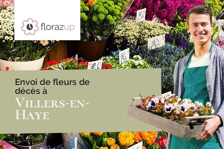 créations florales pour un décès à Villers-en-Haye (Meurthe-et-Moselle/54380)