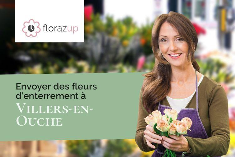 gerbes de fleurs pour un enterrement à Villers-en-Ouche (Orne/61550)