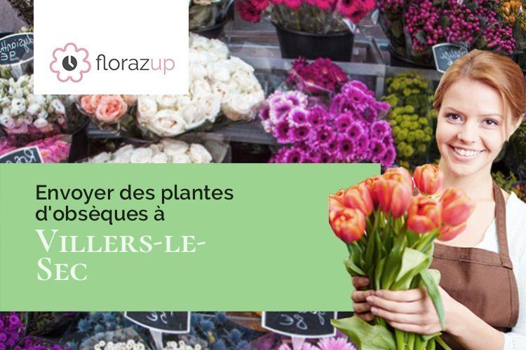 couronnes de fleurs pour des obsèques à Villers-le-Sec (Meuse/55500)
