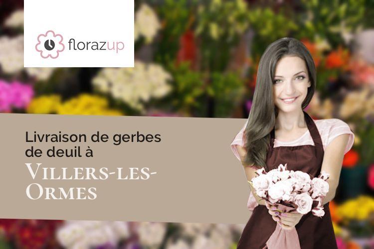 couronnes florales pour des obsèques à Villers-les-Ormes (Indre/36250)
