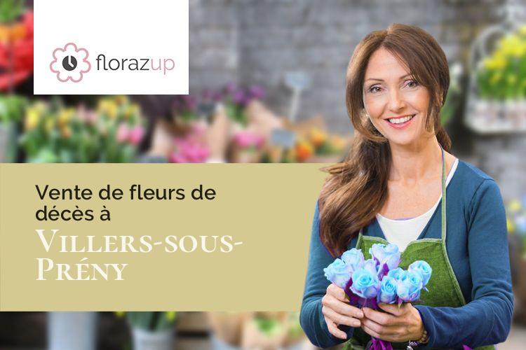 couronnes florales pour un enterrement à Villers-sous-Prény (Meurthe-et-Moselle/54700)