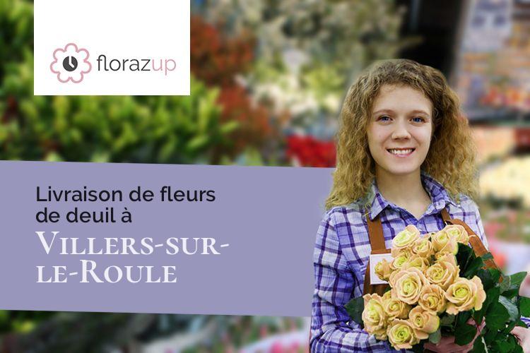 couronnes de fleurs pour des funérailles à Villers-sur-le-Roule (Eure/27940)