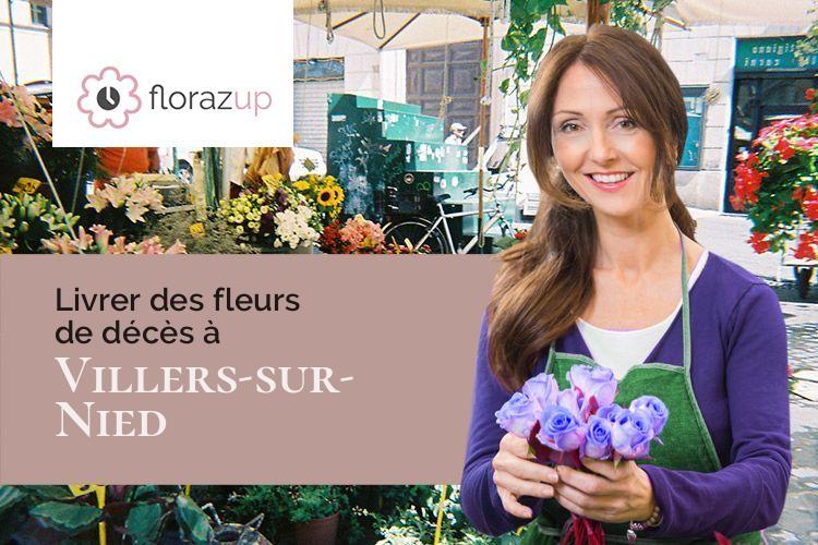 créations florales pour un deuil à Villers-sur-Nied (Moselle/57340)