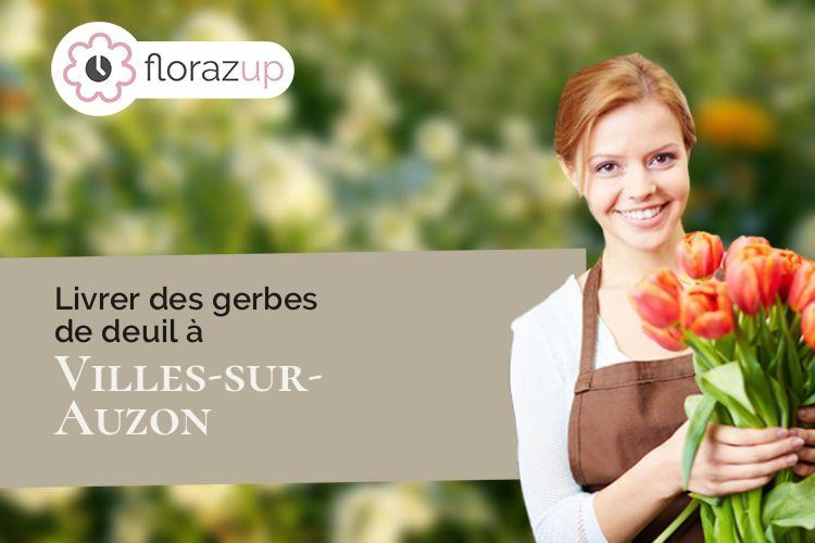 créations de fleurs pour un deuil à Villes-sur-Auzon (Vaucluse/84570)