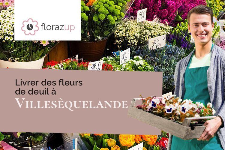 fleurs deuil pour un deuil à Villesèquelande (Aude/11170)