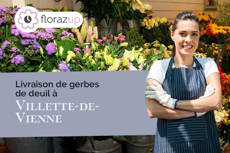 gerbes de fleurs pour un enterrement à Villette-de-Vienne (Isère/38200)