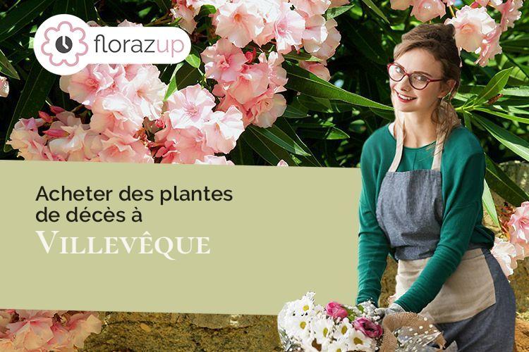 créations de fleurs pour un décès à Villevêque (Maine-et-Loire/49140)