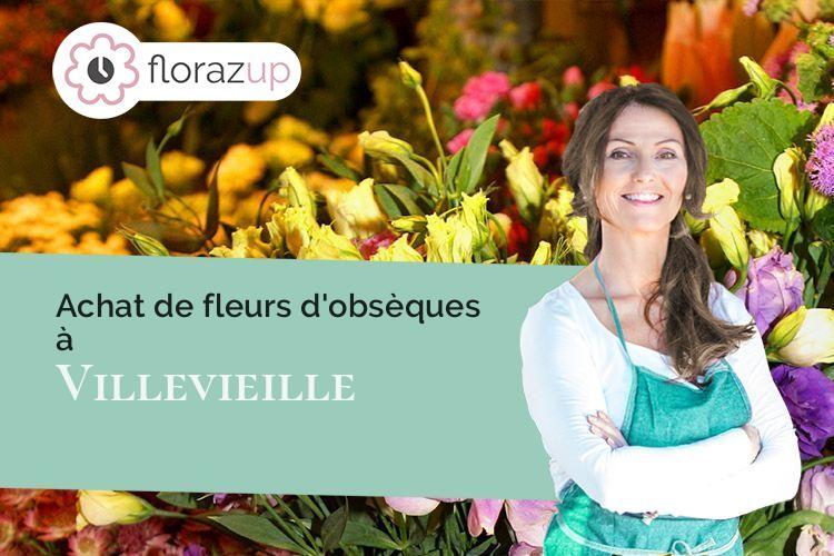 couronnes florales pour des funérailles à Villevieille (Gard/30250)