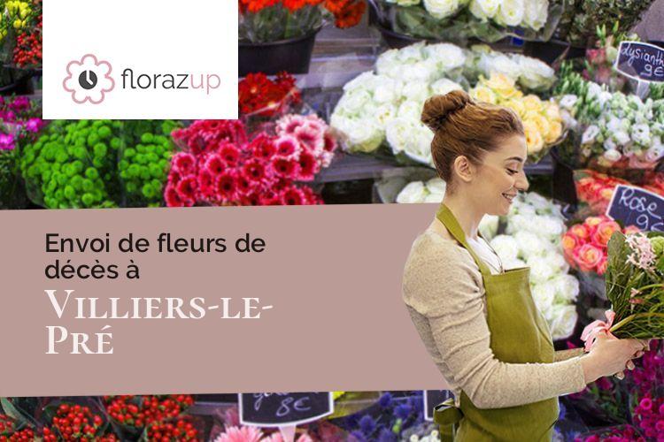 fleurs deuil pour des obsèques à Villiers-le-Pré (Manche/50240)