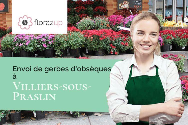coeurs de fleurs pour un deuil à Villiers-sous-Praslin (Aube/10210)