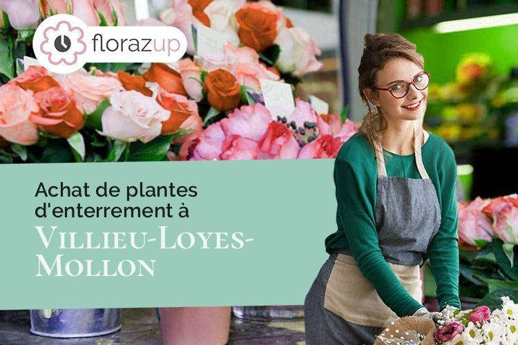 compositions de fleurs pour un deuil à Villieu-Loyes-Mollon (Ain/01800)