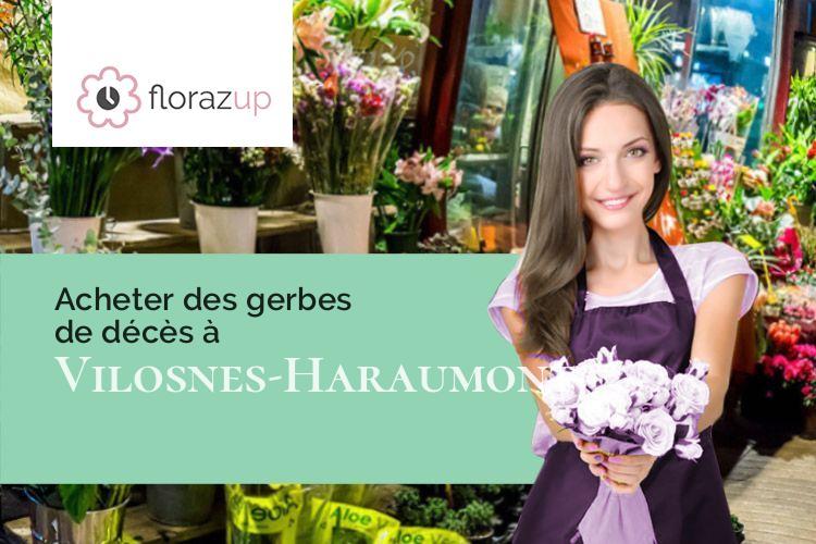 couronnes de fleurs pour une crémation à Vilosnes-Haraumont (Meuse/55110)