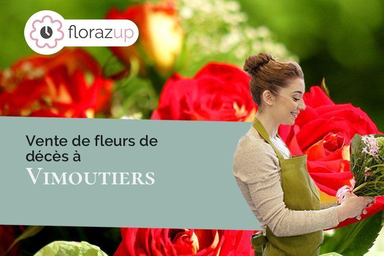 couronnes florales pour un deuil à Vimoutiers (Orne/61120)