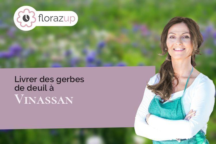 compositions florales pour un deuil à Vinassan (Aude/11110)