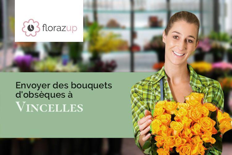 couronnes de fleurs pour un décès à Vincelles (Jura/39190)