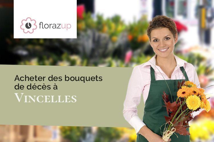 compositions florales pour un enterrement à Vincelles (Marne/51700)