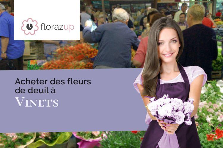 bouquets de fleurs pour un deuil à Vinets (Aube/10700)