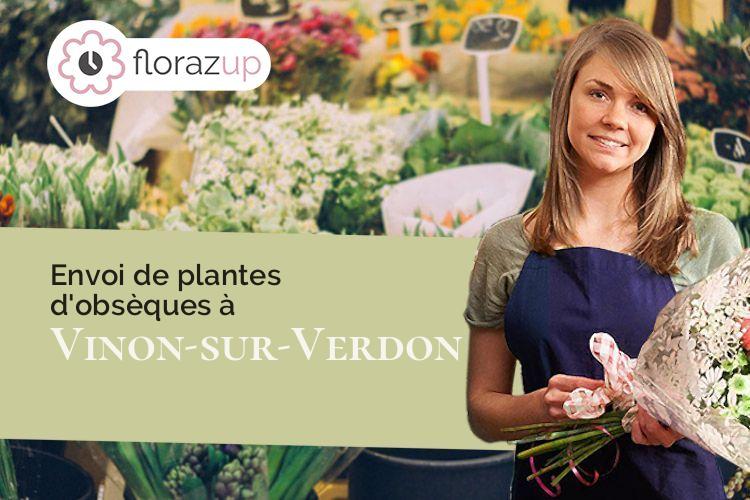 compositions de fleurs pour des funérailles à Vinon-sur-Verdon (Var/83560)