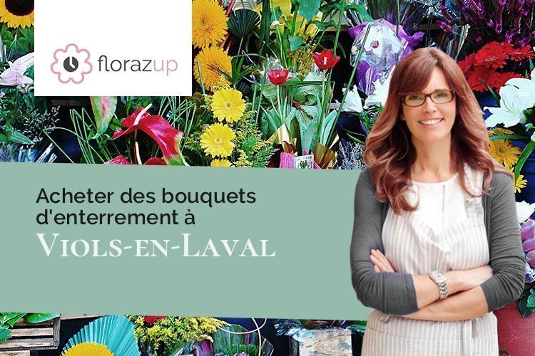 gerbes de fleurs pour un enterrement à Viols-en-Laval (Hérault/34380)