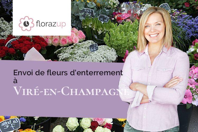 compositions de fleurs pour des obsèques à Viré-en-Champagne (Sarthe/72350)