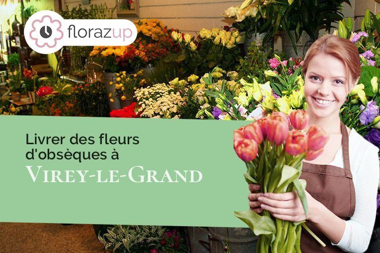 compositions de fleurs pour un décès à Virey-le-Grand (Saône-et-Loire/71530)