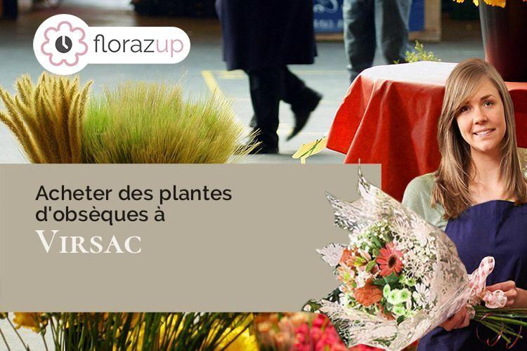 gerbes de fleurs pour des obsèques à Virsac (Gironde/33240)