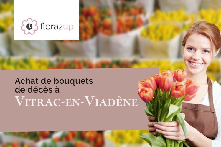 créations florales pour des funérailles à Vitrac-en-Viadène (Aveyron/12420)