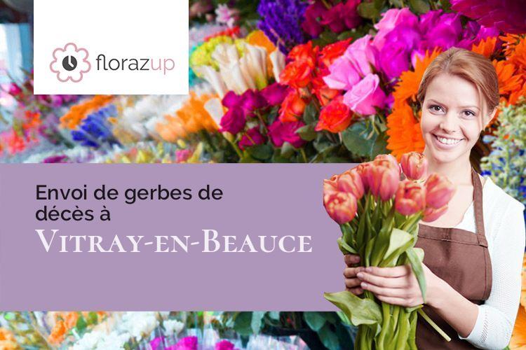 couronnes de fleurs pour des obsèques à Vitray-en-Beauce (Eure-et-Loir/28360)