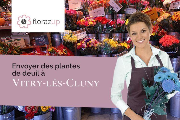 couronnes de fleurs pour une crémation à Vitry-lès-Cluny (Saône-et-Loire/71250)