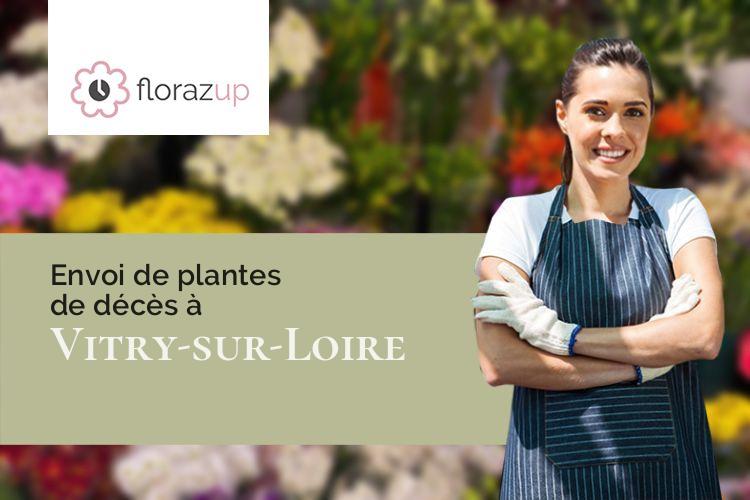 couronnes de fleurs pour un enterrement à Vitry-sur-Loire (Saône-et-Loire/71140)