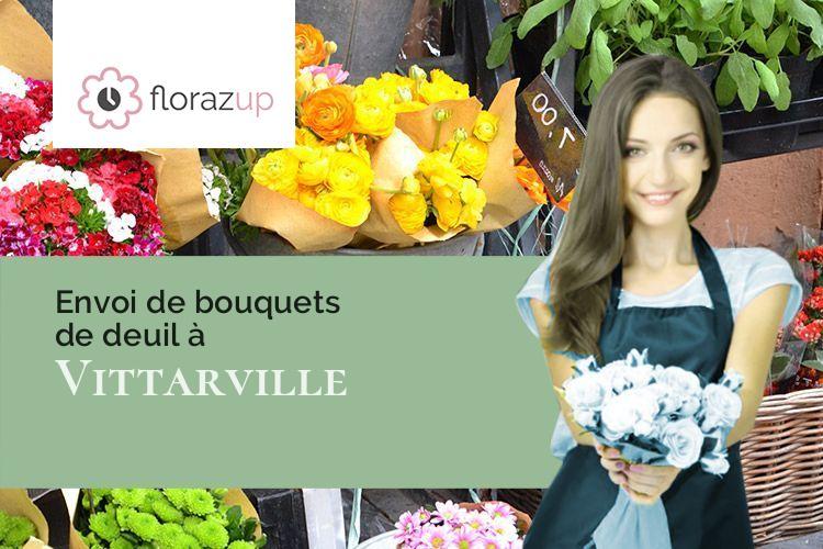 gerbes de fleurs pour des funérailles à Vittarville (Meuse/55150)