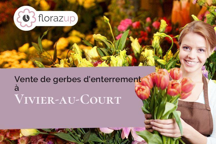 coeur de fleurs pour des funérailles à Vivier-au-Court (Ardennes/08440)