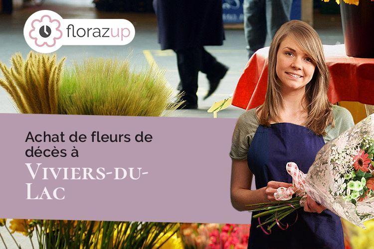 compositions florales pour des obsèques à Viviers-du-Lac (Savoie/73420)